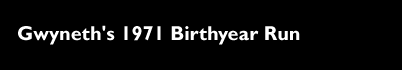 Gwyneth's 1971 Birthyear Run