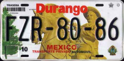 Dgo Mex #FZR-80-86